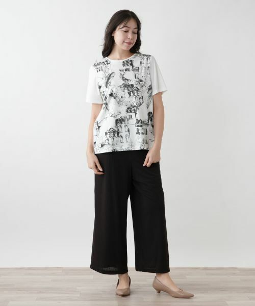 Leilian PLUS HOUSE / レリアンプラスハウス Tシャツ | 【店舗人気】プリントTシャツ【ROCHAS Premiere】 | 詳細1