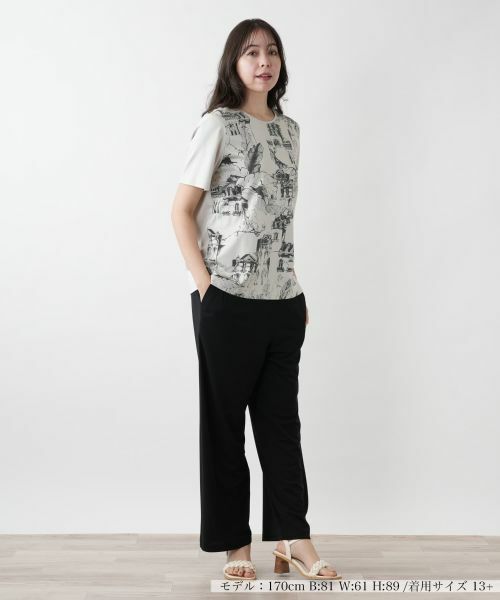 Leilian PLUS HOUSE / レリアンプラスハウス Tシャツ | 【店舗人気】プリントTシャツ【ROCHAS Premiere】 | 詳細4