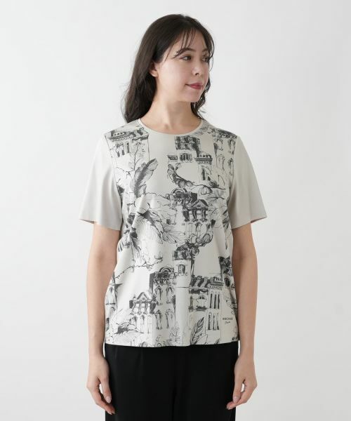 Leilian PLUS HOUSE / レリアンプラスハウス Tシャツ | 【店舗人気】プリントTシャツ【ROCHAS Premiere】 | 詳細7