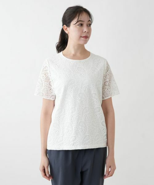 Leilian PLUS HOUSE / レリアンプラスハウス カットソー | 【店舗人気】レース切替カットソー | 詳細4