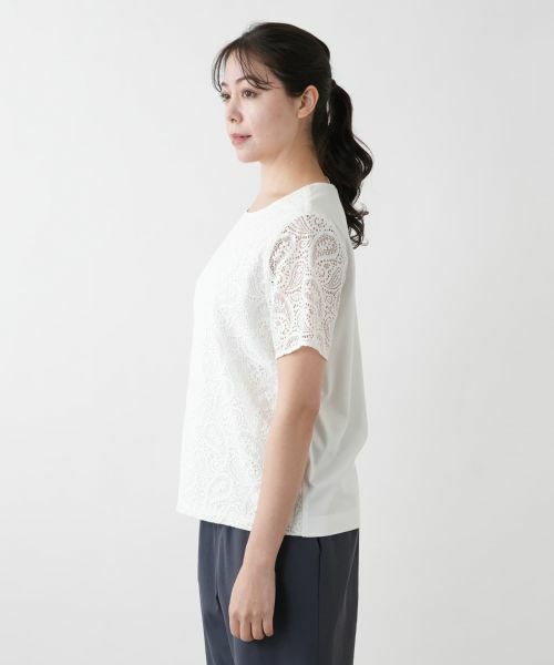 Leilian PLUS HOUSE / レリアンプラスハウス カットソー | 【店舗人気】レース切替カットソー | 詳細5