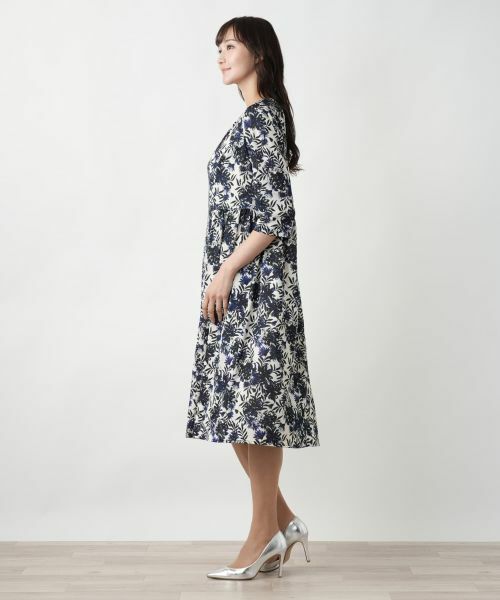 Leilian PLUS HOUSE / レリアンプラスハウス ドレス | 【店舗人気】ボタニカル柄フレアワンピース | 詳細2