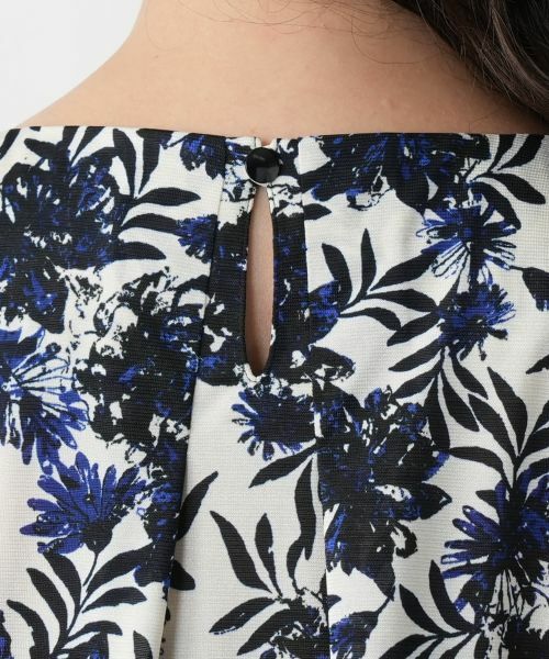 【Leilian】13号 ヨット柄 ブラウス チュニック 半袖 ウォッシャブル Leilian】13号 ヨット柄 ブラウス チュニック 半袖 ウォッシャブル