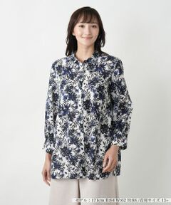 Leilian PLUS HOUSE / レリアンプラスハウス シャツ・ブラウス | 【店舗人気】ボタニカル柄ブラウス