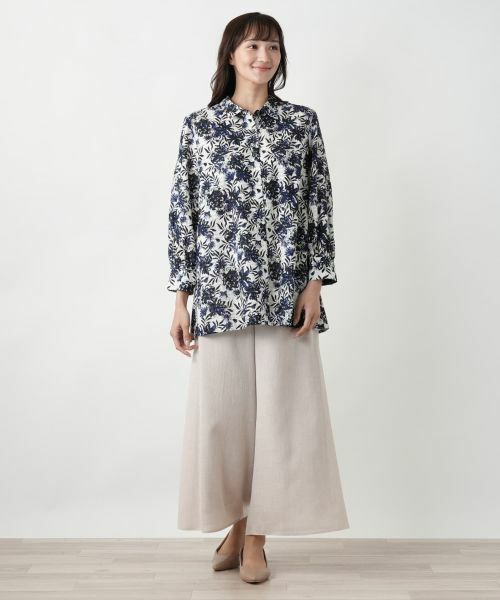 Leilian PLUS HOUSE / レリアンプラスハウス シャツ・ブラウス | 【店舗人気】ボタニカル柄ブラウス | 詳細1