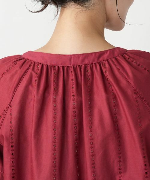 Leilian PLUS HOUSE / レリアンプラスハウス シャツ・ブラウス | レースバンドカラーブラウス | 詳細8