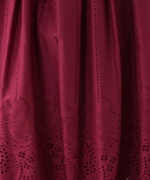 Leilian PLUS HOUSE / レリアンプラスハウス ミニ・ひざ丈スカート | 刺繍フレアスカート | 詳細10