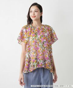 Leilian PLUS HOUSE / レリアンプラスハウス シャツ・ブラウス | 【店舗人気】フラワープリントブラウス【Leilian WHITE LABEL】