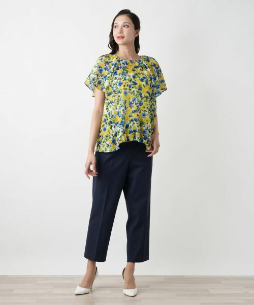 Leilian PLUS HOUSE / レリアンプラスハウス シャツ・ブラウス | 【店舗人気】フラワープリントブラウス【Leilian WHITE LABEL】 | 詳細1