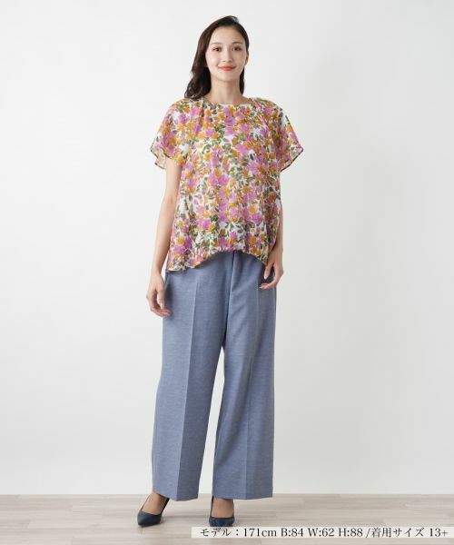 Leilian PLUS HOUSE / レリアンプラスハウス シャツ・ブラウス | 【店舗人気】フラワープリントブラウス【Leilian WHITE LABEL】 | 詳細4