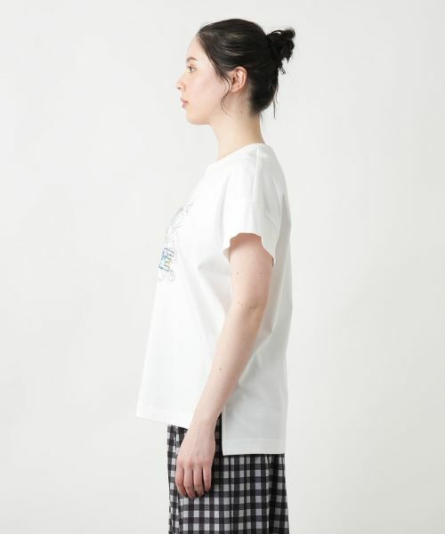 Leilian PLUS HOUSE / レリアンプラスハウス Tシャツ | 【店舗人気】フラワー刺繍Tシャツ【Leilian WHITE LABEL】 | 詳細8