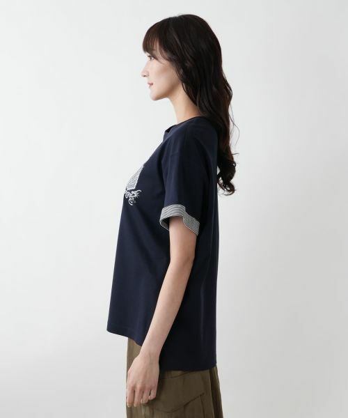 Leilian PLUS HOUSE / レリアンプラスハウス Tシャツ | 【店舗人気】刺繍クルーネックTシャツ【Leilian WHITE LABEL】 | 詳細10