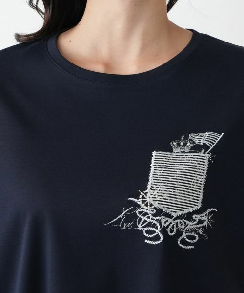 Leilian PLUS HOUSE / レリアンプラスハウス Tシャツ | 【店舗人気】刺繍クルーネックTシャツ【Leilian WHITE LABEL】 | 詳細12