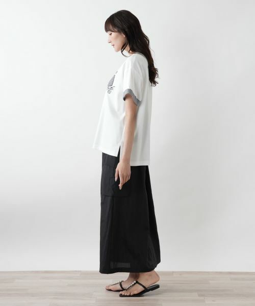 Leilian PLUS HOUSE / レリアンプラスハウス Tシャツ | 【店舗人気】刺繍クルーネックTシャツ【Leilian WHITE LABEL】 | 詳細2