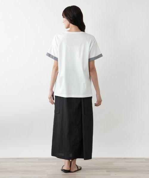 Leilian PLUS HOUSE / レリアンプラスハウス Tシャツ | 【店舗人気】刺繍クルーネックTシャツ【Leilian WHITE LABEL】 | 詳細3