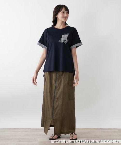 Leilian PLUS HOUSE / レリアンプラスハウス Tシャツ | 【店舗人気】刺繍クルーネックTシャツ【Leilian WHITE LABEL】 | 詳細6