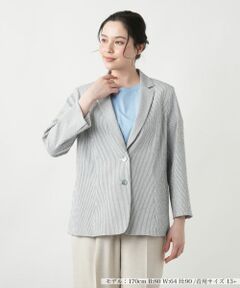 Leilian PLUS HOUSE / レリアンプラスハウス テーラードジャケット | 【店舗人気】ストライプジャケット【Leilian WHITE LABEL】
