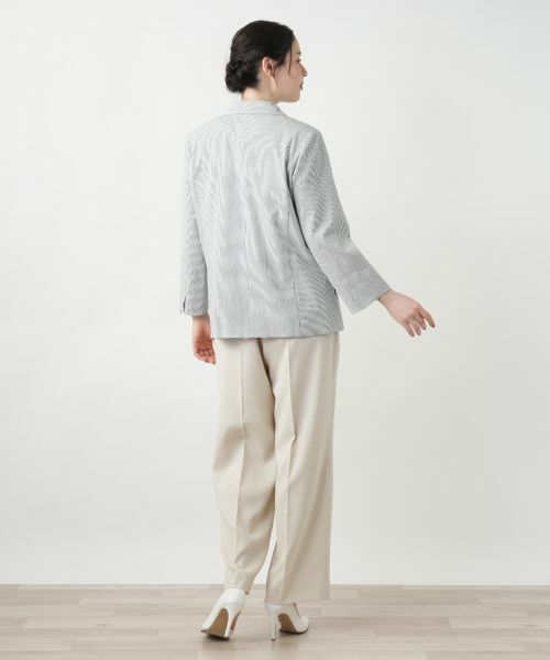 Leilian PLUS HOUSE / レリアンプラスハウス テーラードジャケット | 【店舗人気】ストライプジャケット【Leilian WHITE LABEL】 | 詳細3