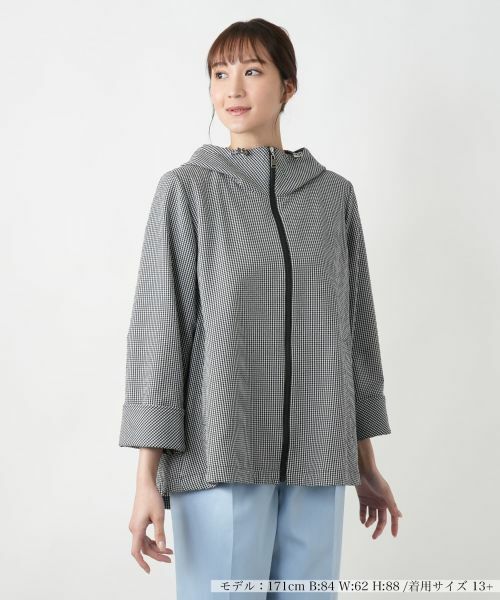 店舗人気】フーデッドジャケット【Leilian WHITE LABEL