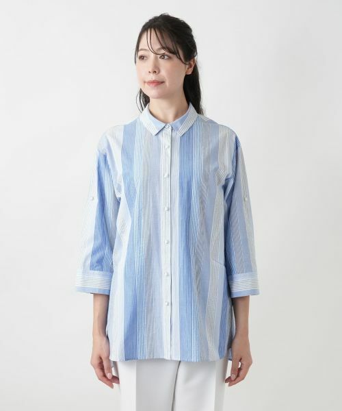 Leilian PLUS HOUSE / レリアンプラスハウス シャツ・ブラウス | 【店舗人気】ストライプブラウス | 詳細4