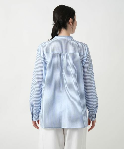 Leilian PLUS HOUSE / レリアンプラスハウス シャツ・ブラウス | フリルストライプブラウス | 詳細12