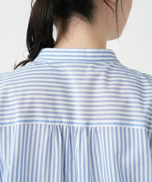 Leilian PLUS HOUSE / レリアンプラスハウス シャツ・ブラウス | フリルストライプブラウス | 詳細14