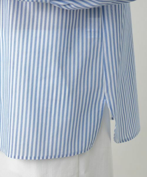 Leilian PLUS HOUSE / レリアンプラスハウス シャツ・ブラウス | フリルストライプブラウス | 詳細16