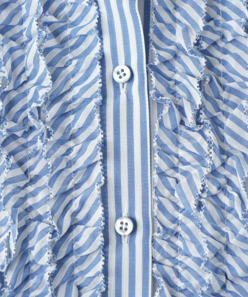 Leilian PLUS HOUSE / レリアンプラスハウス シャツ・ブラウス | フリルストライプブラウス | 詳細18