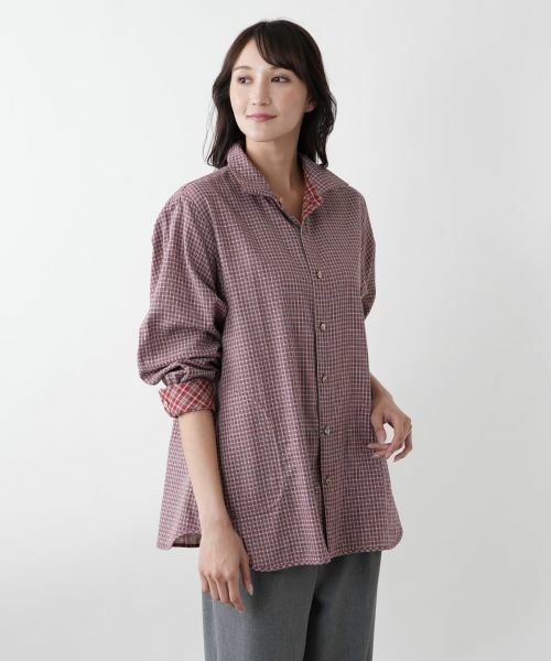 Leilian PLUS HOUSE / レリアンプラスハウス シャツ・ブラウス | リバーシブルチェックシャツ | 詳細11