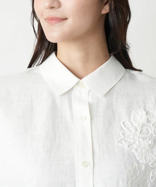 Leilian PLUS HOUSE / レリアンプラスハウス シャツ・ブラウス | 【店舗人気】フラワー刺繍ブラウス | 詳細7