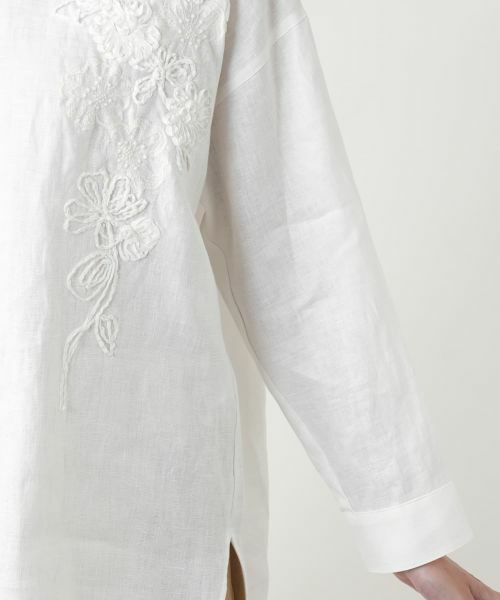Leilian PLUS HOUSE / レリアンプラスハウス シャツ・ブラウス | 【店舗人気】フラワー刺繍ブラウス | 詳細9