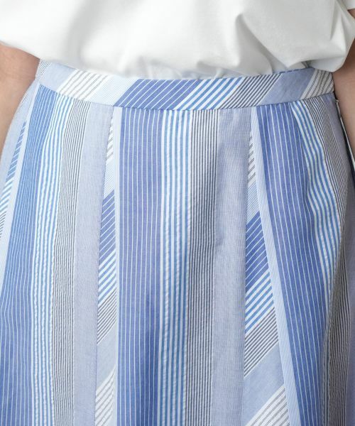 Leilian PLUS HOUSE / レリアンプラスハウス ミニ・ひざ丈スカート | 【店舗人気】ストライプフレアスカート | 詳細7