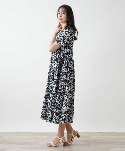 Leilian PLUS HOUSE / レリアンプラスハウス ドレス | プリントフレアワンピース【MUSE BY ROCHAS Premiere】 | 詳細2