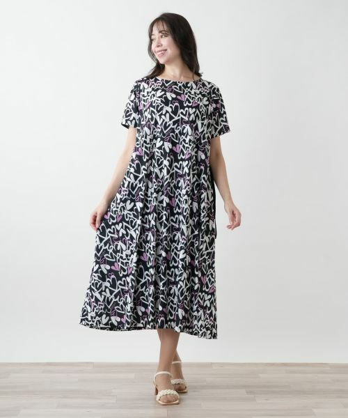 Leilian PLUS HOUSE / レリアンプラスハウス ドレス | プリントフレアワンピース【MUSE BY ROCHAS Premiere】 | 詳細4