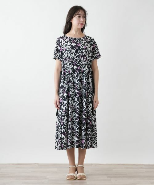 Leilian PLUS HOUSE / レリアンプラスハウス ドレス | プリントフレアワンピース【MUSE BY ROCHAS Premiere】 | 詳細5