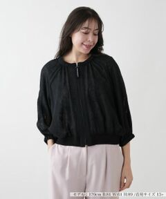 Leilian PLUS HOUSE / レリアンプラスハウス その他アウター | シアーブルゾン【MUSE BY ROCHAS Premiere】