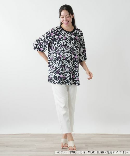 Leilian PLUS HOUSE / レリアンプラスハウス シャツ・ブラウス | 【店舗人気】プリントチュニックブラウス【MUSE BY ROCHAS Premiere】 | 詳細1