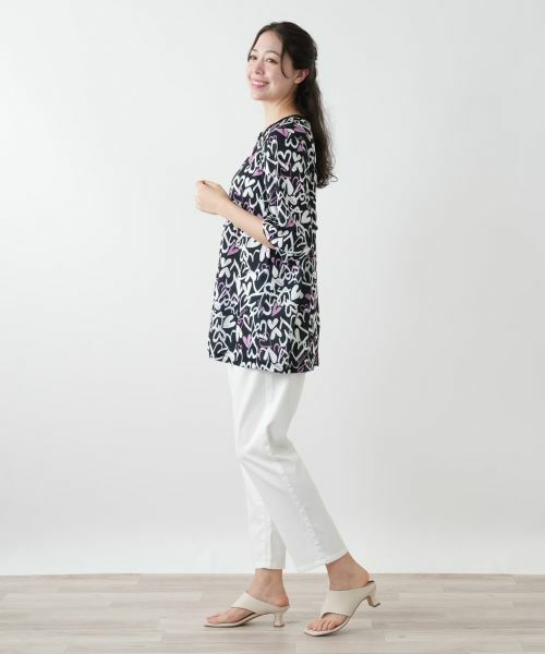 Leilian PLUS HOUSE / レリアンプラスハウス シャツ・ブラウス | 【店舗人気】プリントチュニックブラウス【MUSE BY ROCHAS Premiere】 | 詳細2