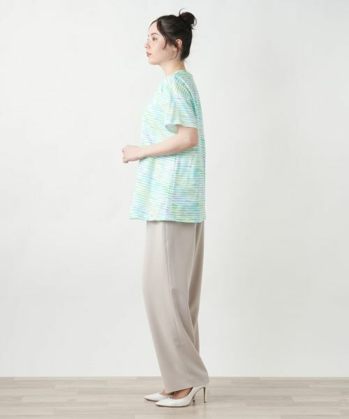 Leilian PLUS HOUSE / レリアンプラスハウス カットソー | プリント変形ネックカットソー【MUSE BY ROCHAS Premiere】 | 詳細2