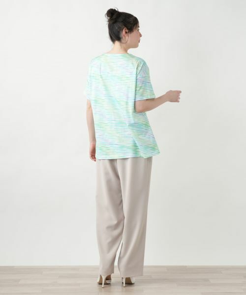 Leilian PLUS HOUSE / レリアンプラスハウス カットソー | プリント変形ネックカットソー【MUSE BY ROCHAS Premiere】 | 詳細3