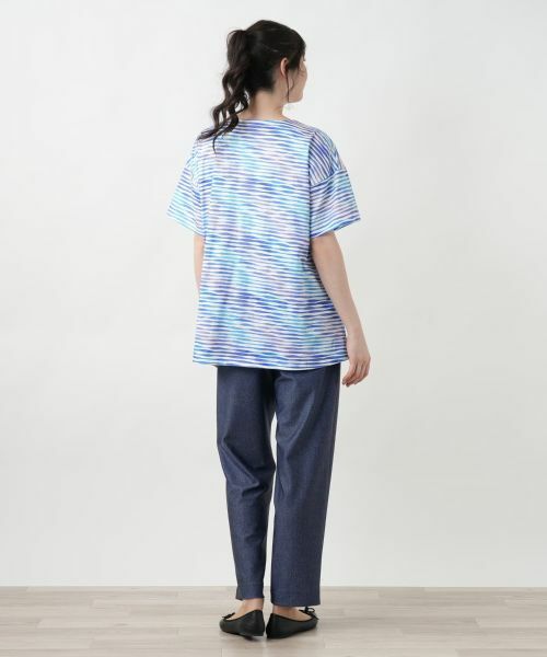 Leilian PLUS HOUSE / レリアンプラスハウス カットソー | プリント変形ネックカットソー【MUSE BY ROCHAS Premiere】 | 詳細6