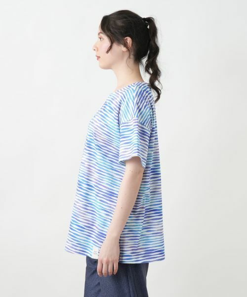 Leilian PLUS HOUSE / レリアンプラスハウス カットソー | プリント変形ネックカットソー【MUSE BY ROCHAS Premiere】 | 詳細8