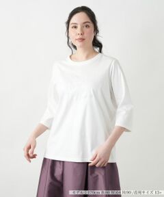 Leilian PLUS HOUSE / レリアンプラスハウス カットソー | 【店舗人気】刺繍クルーネックカットソー【MUSE BY ROCHAS Premiere】