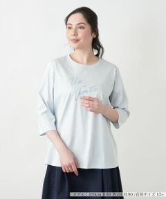 Leilian PLUS HOUSE / レリアンプラスハウス カットソー | 【店舗人気】刺繍クルーネックカットソー【MUSE BY ROCHAS Premiere】