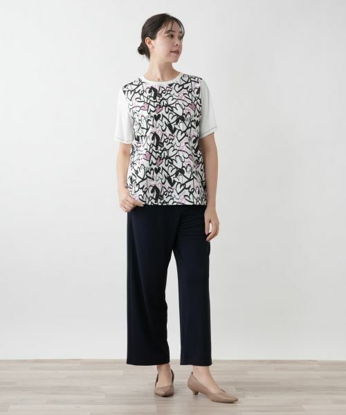 Leilian PLUS HOUSE / レリアンプラスハウス カットソー | 【店舗人気】プリントカットソー【MUSE BY ROCHAS Premiere】 | 詳細1