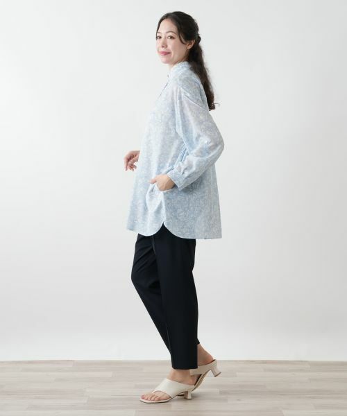 Leilian PLUS HOUSE / レリアンプラスハウス シャツ・ブラウス | 【店舗人気】ペイズリースタンドカラーブラウス | 詳細2