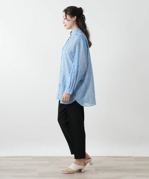 Leilian PLUS HOUSE / レリアンプラスハウス シャツ・ブラウス | 【店舗人気】ペイズリースタンドカラーブラウス | 詳細5