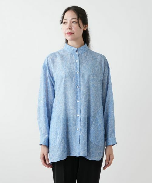 Leilian PLUS HOUSE / レリアンプラスハウス シャツ・ブラウス | 【店舗人気】ペイズリースタンドカラーブラウス | 詳細7