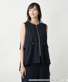 Leilian PLUS HOUSE / レリアンプラスハウス テーラードジャケット | 【店舗人気】レイヤード風ジップベスト