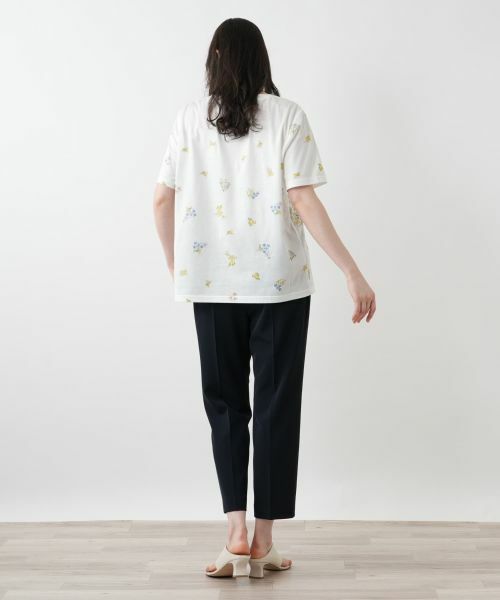 Leilian PLUS HOUSE / レリアンプラスハウス カットソー | 【店舗人気】プリントクルーネックカットソー | 詳細3